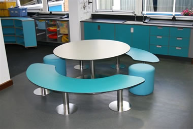 Disc based table & benches