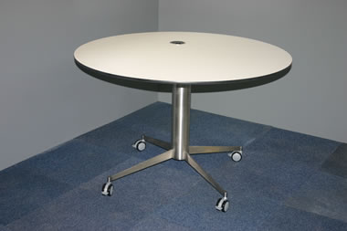Flip top blade base circular table