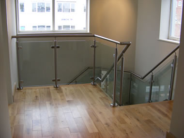 Stainless steel staircase